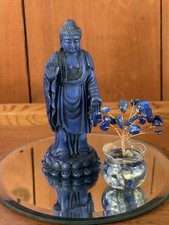 Blue buddha statue meditation - buddha,