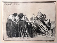 Honore Daumier „ „Les gens de Justice“ ca. 1846, Lithografie, sig. I.Platte