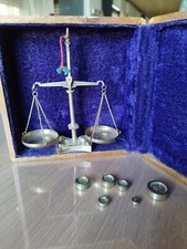 Kleine Messing Balkenwaage im