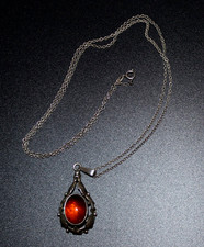 Schmuck - Halskette mit Bernstein - Punze 835 - 60er Jahre - 8,7g (#2676)