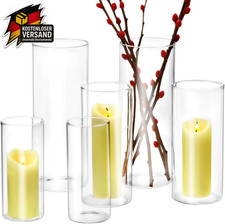 Vase Glas Set Zylinder 25cm