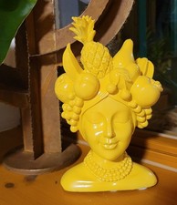 Frauenkopf  Früchte gelb VASE