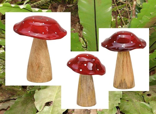 Deko-Holz-Pilz"Fliegenpilz