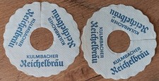 Kulmbacher Reichelbräu Kulmbach, 2 Pilsdeckchen, Tropfdeckchen 1980er, unbenutzt