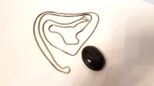 Onyx anhänger brosche - anhänger, in