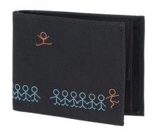 oxmox New Cryptan RFID Protect Geldbörse Jumping Jack Print Cyan Black Neu