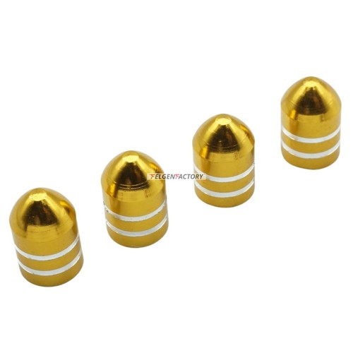 Ventilkappen gold orange - 4x,