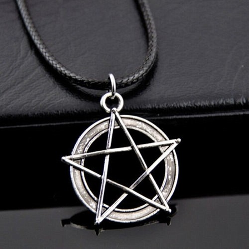 Halskette mit pentagramm - halskette,