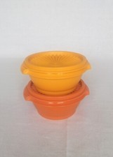 Tupper Sonnen-Duo, 2er-Set kleine Dosen m. Sonnendeckel, je 300 ml, Vintage RAR