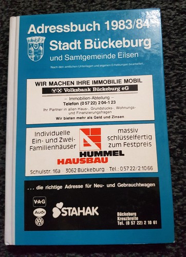 Adressbuch stadt bückeburg - adressbuch,