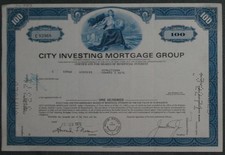 City Investing Mortgage Group 1970 100 Shares