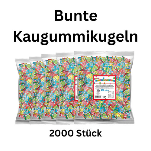 2000 kaugummikugeln bunt - kaugummikugeln,