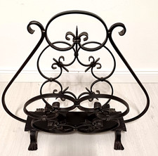 Kaminholz-Trage Holzkorb Schmiedeeisen Handgeschmiedet H/B/T: 48 x53 x28 cm