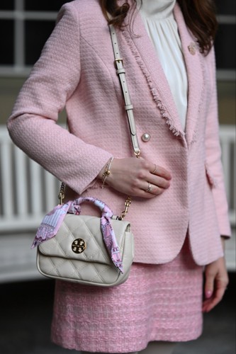 Rosa bouclé blazer - rosa,