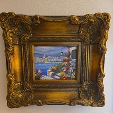 Stadt am Wasser Gemälde 