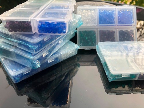 600 glas kristallperlen set - 600,