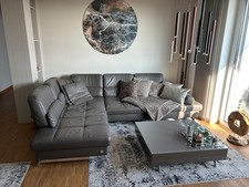 Wohnlandschaft JOOP! Designer-Echtleder-Sofa, Tisch, Vitrine und Sideboard