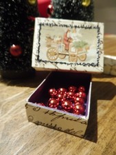 Kaufladen Puppenstube -Box nostalgisch - mit Weihnachtsmann- Bild  - 52 x 38 mm