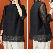 Damen Spitzenbluse Top