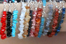 Verschiedene Edelstein Splitter Armbänder mit 925/Silber Verschluss   -  