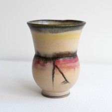 Hildegard Delius Rheinsberg Bechervase rund Keramik Art Deco handbemalt um 1928