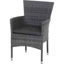 Padova II Dining Sessel stone-grey mit Kissen, Gardamo, Polyrattan Garten Stuhl