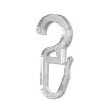 Gardinenhaken für Gardinenringe, Kunststoff-Faltenhaken transparent im Beutel