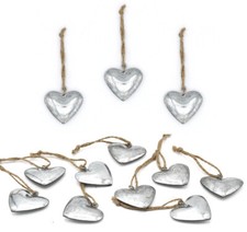 12er Herzhänger Dekoherzen Metallherzen Hängedeko Herz Herzanhänger Metall Zink