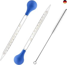 Funngy Glas Pipette Dropper,2 PCS Glas Pipette 10ml mit Gummi-Pipettierball und
