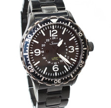 Sinn 856 / 857 UTC Ref. 857.1601 Automatik Edelstahl Geschwärzt FULL SET