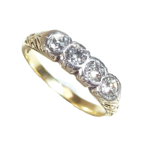 Ring antik 585 gelbgold - ring,