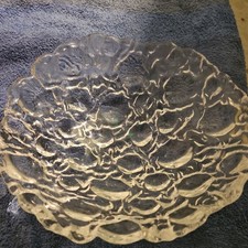 Royal Copenhagen Moon 8" Crystal Low Bowl (1995) Holmegaard Per Lutkin Denmark