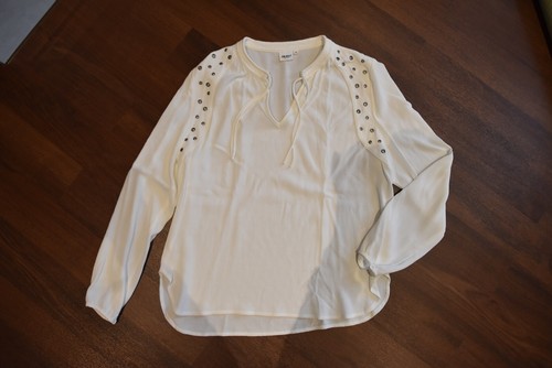 Object bluse nieten creme - object, gr
