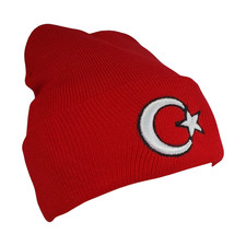 Türkei Mütze Ay Yildiz Halbmond Stern 3D Stickerei Türkische Flagge Beanie TR