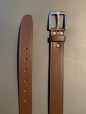 Herrengürtel, Echt Leder  - Braun, 3 cm breit
