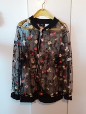 Schöne Blusenjacke, Bluse, Jacke, mit Blumen, Paola, Gr. 46