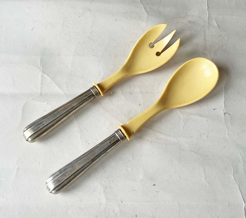 Jugendstil salatbesteck - jugendstil,