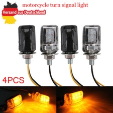 4x Motorrad Microblinker 6 LED E8-Geprüft Blinker Schwarz Miniblinker Universal