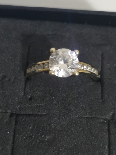 Solitär ring echt gold - ,