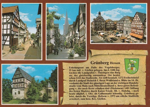 Grünberg in hessen - ak, (d)
