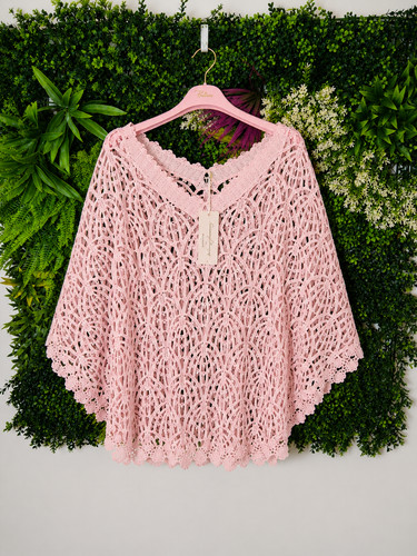 Boho häkel tunika altrosa - boho,