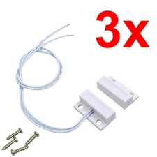 3x Magnetkontakt Magnetschalter Reed Tür Fensterkontakt Öffnungsmelder Weiß NC