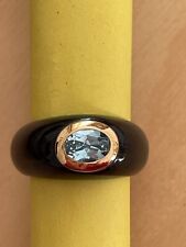 Ring schwarze Jade mit Topas