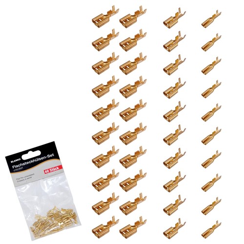 Flachsteckhülsen set - set, 40