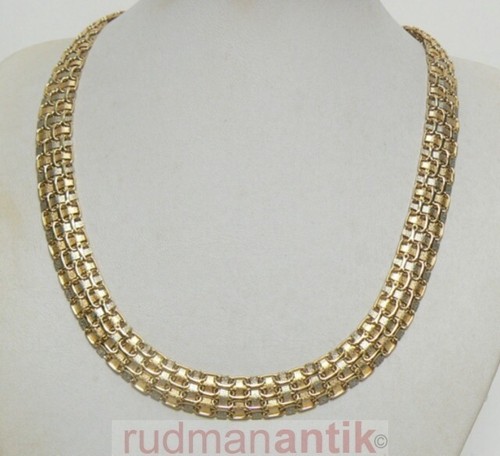 Collier weissgold und gelbgold - weissgold,