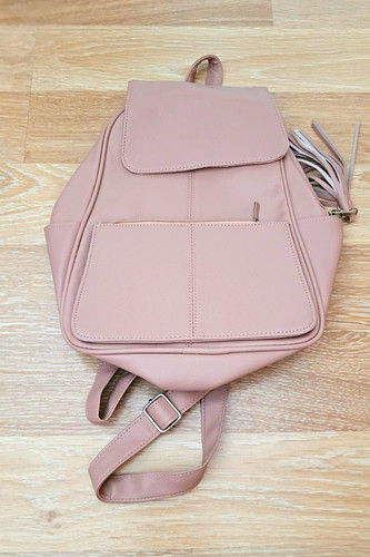 Damen rucksack kunstleder rosa - damen,