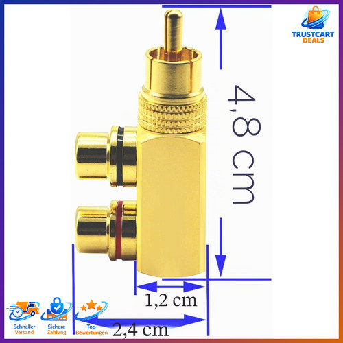 Cinch splitter adapter - cinch-splitter-adapter, 90°