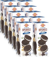 Cookies Doppelkekse gefüllte dunkle Kakao-Hafer-Kekse mit Vanille-Creme 1800g