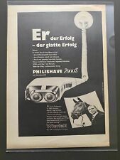 Philishave 2000 S Rasier Rasierapparat Original 1966 Vintage Ad Werbung Reklame