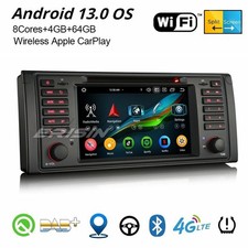 Android 14 CarPlay 64GB DAB+ Autoradio WiFi OBD2 Acht-Kern DSP Navi BMW 5 E39 M5